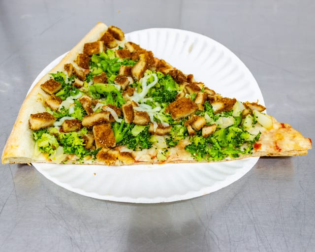 Chicken Broccoli Pizza.