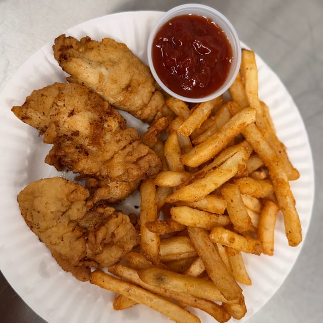 Chicken Tenders with Fries.